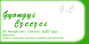 gyongyi czeczei business card